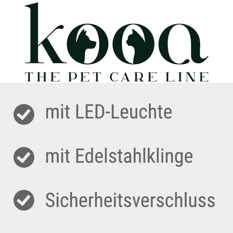zooplus kooa Krallenschere mit LED kaufen Sonderangebot