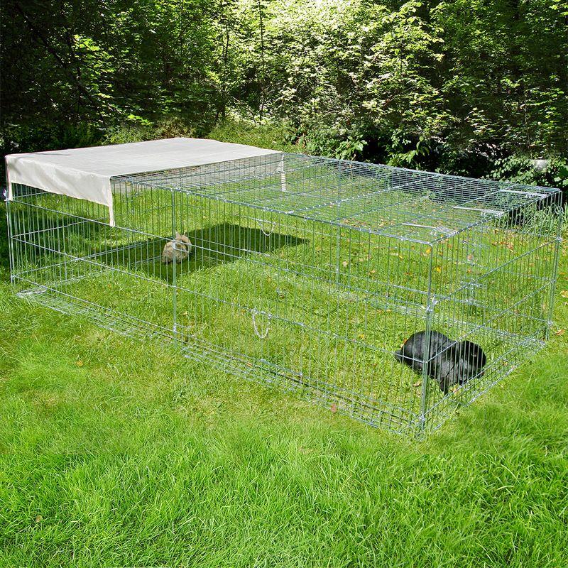 zooplus Kerbl Freigehege 4-Eck mit Ausbruchsperre und Gitterdach groß kaufen Heißer Verkauf