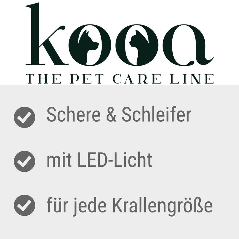 zooplus kooa 2-in-1 Krallenschere und -Schleifer mit LED kaufen Super Rabatt
