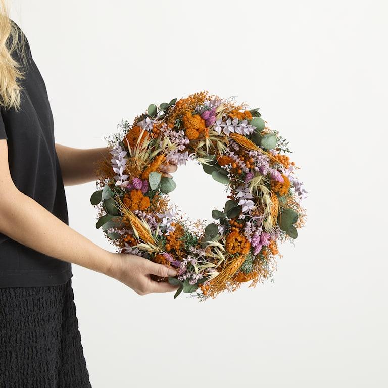 blume2000 Trockenblumenkranz Sweet Orange Fabrikpreis