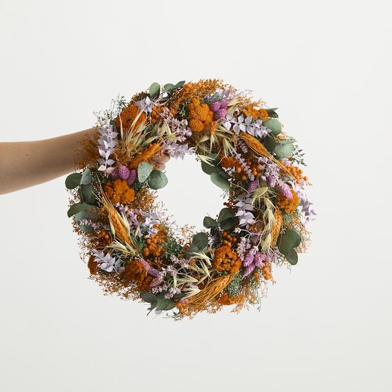 blume2000 Trockenblumenkranz Sweet Orange Fabrikpreis