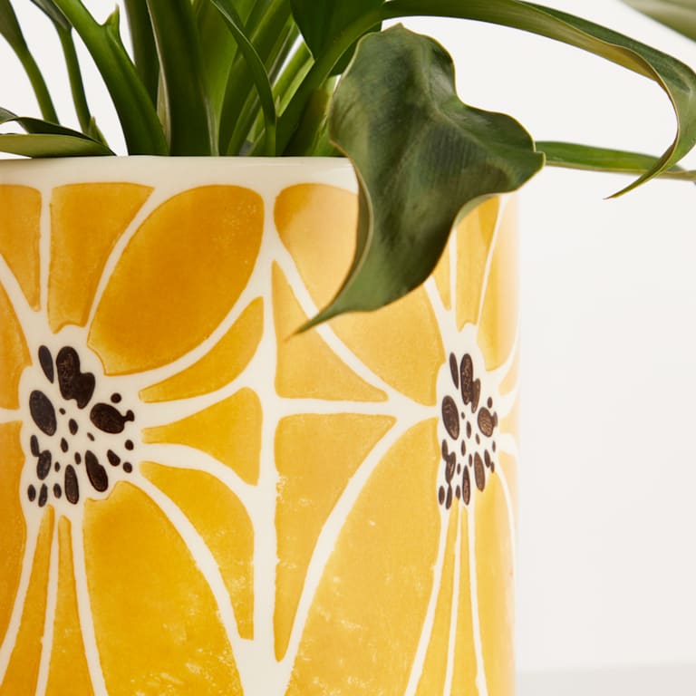 blume2000 Keramik Übertopf Blume Gelb - 12 cm Speichern exportieren