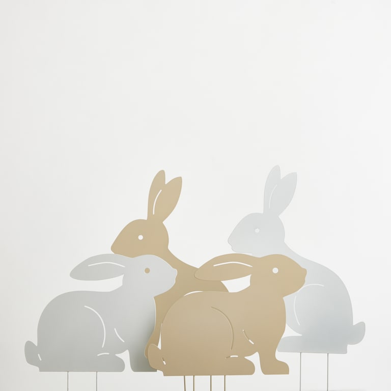 blume2000 Deko Metall Hase 4er-Set