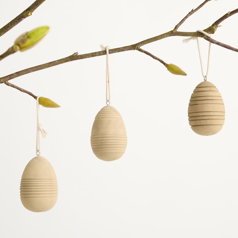 blume2000 Holz Hänger Ei 3er-Set Begrenztes Angebot