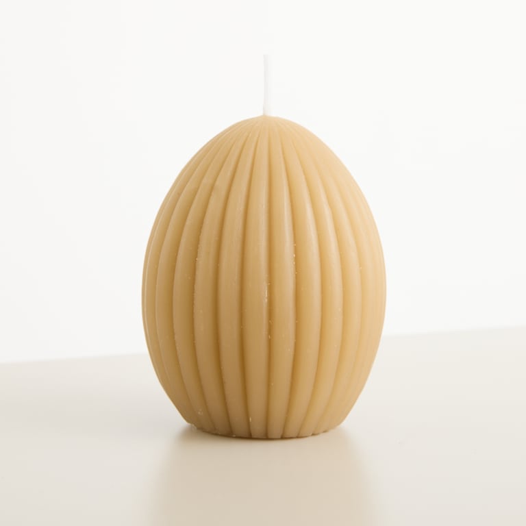 blume2000 Kerze Ei Rille Beige Saisonschlussverkauf