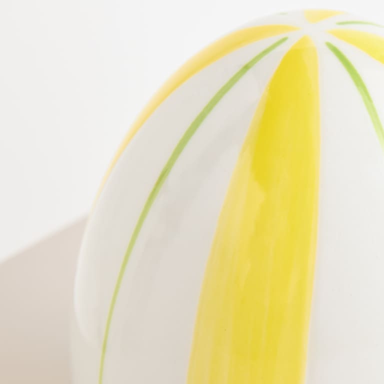 blume2000 Deko Keramik Ei Grün Gelb Gestreift Exklusive Angebote