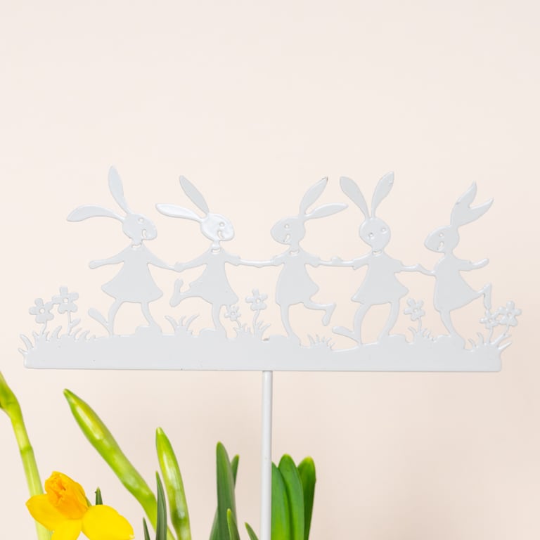 blume2000 Metall Stecker Hasenparty Creme Begrenzte Freigabe