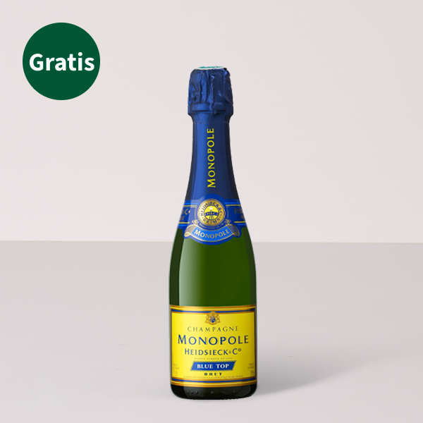 floraprima Premiumstrauß Paris mit Premiumvase & Champagner Preisnachlass