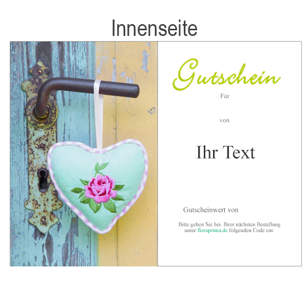 floraprima Gutschein „von Herzen“ Discount Store für neue Produkte