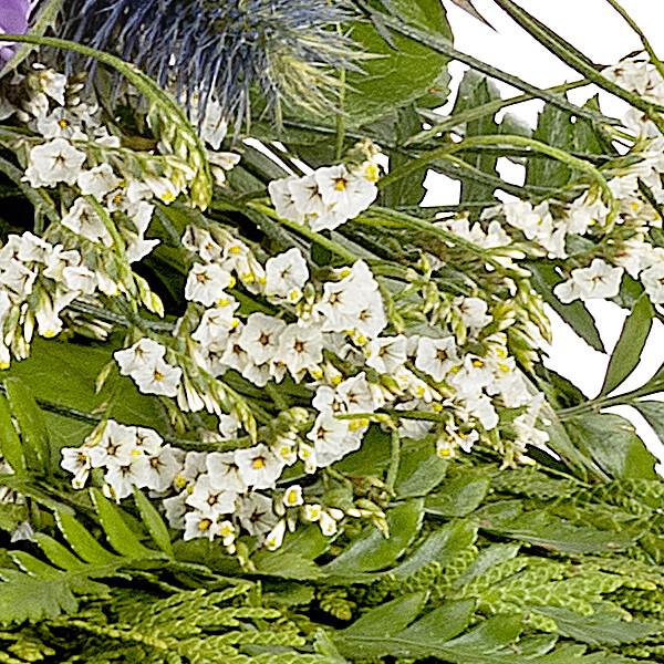 floraprima Trauerkranz in Weiß und Lila Fabrikpreis