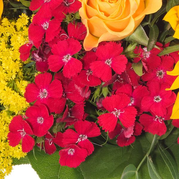 floraprima Blumenstrauß Frühlingsgefühl mit Vase & Ferrero Giotto 3er Neueste Mode