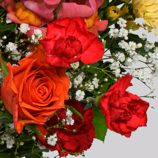 floraprima Premiumstrauß Die Beste mit Premiumvase & Ferrero Giotto 3er Nur für heute