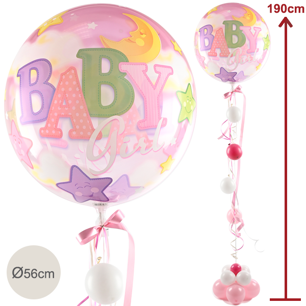 floraprima Riesenballon-Präsent Baby Girl (190 cm) Clearance-Verkauf