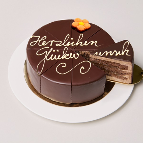 floraprima Sachertorte „Herzlichen Glückwunsch“
