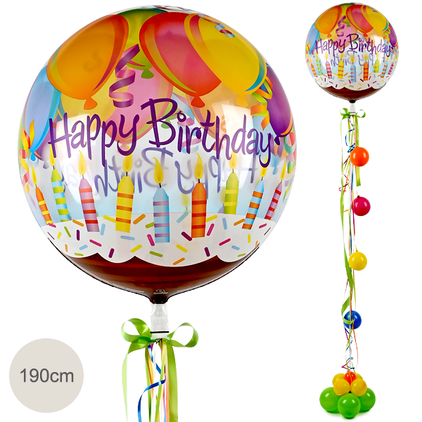 floraprima Riesenballon-Präsent Happy Birthday (190 cm)