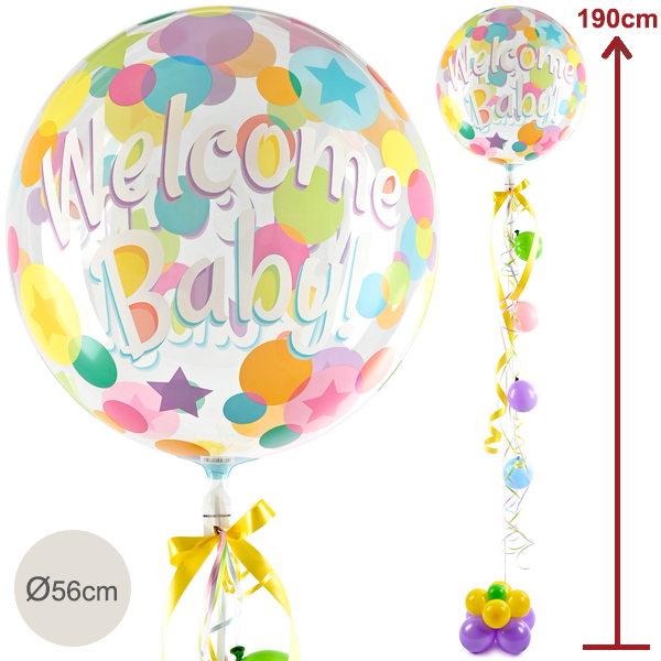 floraprima Riesenballon-Präsent Welcome Baby (190 cm)