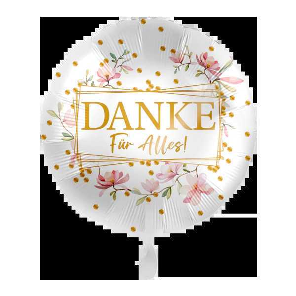 floraprima Heliumballon-Geschenk „Danke für Alles “ Set