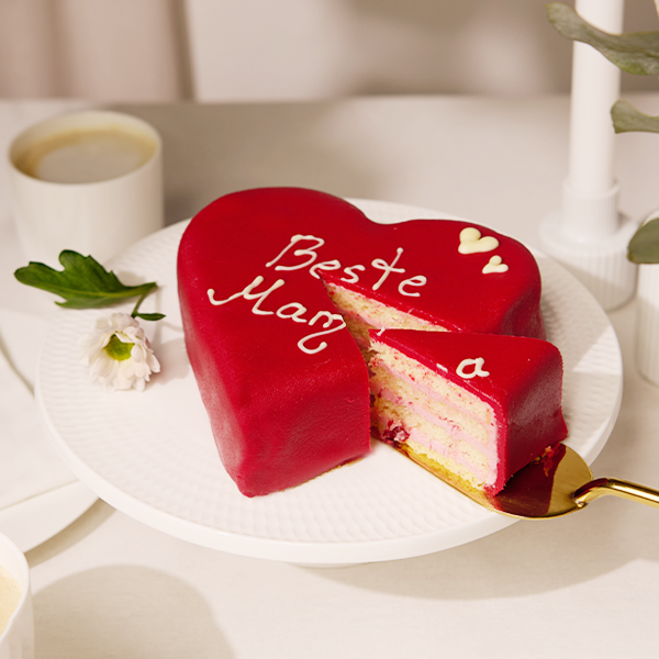floraprima Herztorte Erdbeere „Beste Mama“ Versandkostenfrei