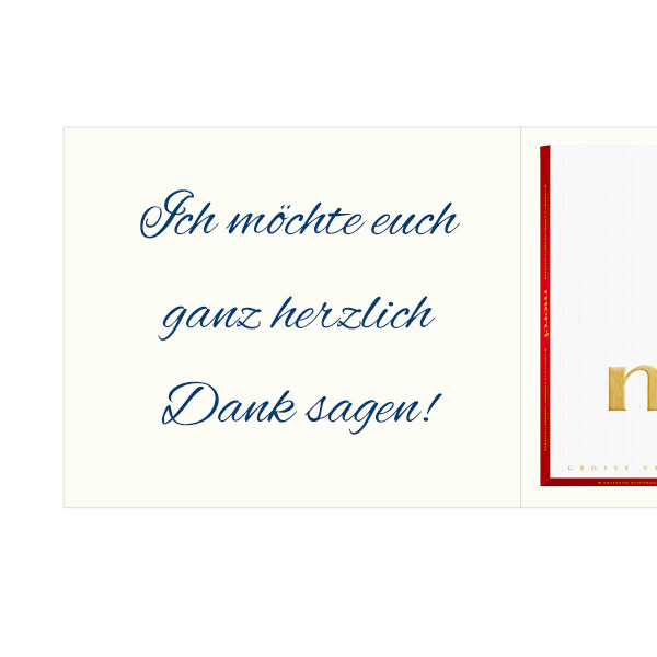 floraprima Persönliche Grußkarte mit Merci: Ein kleines Dankeschön (250 g)
