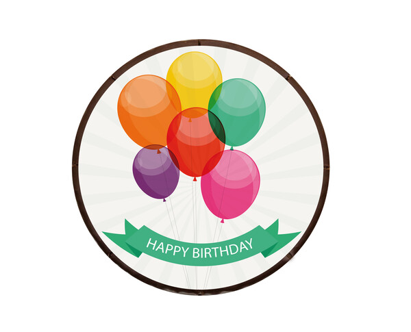 floraprima Dessert-Motiv-Torte „Happy Birthday“