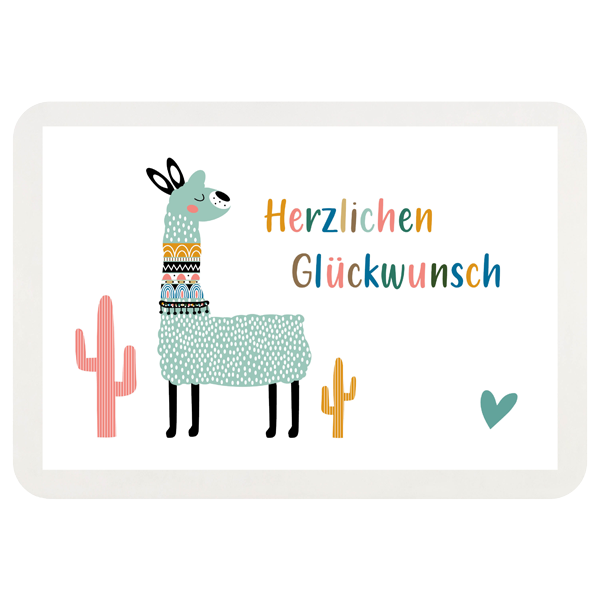 floraprima Biskuittorte „Herzlichen Glückwunsch" mit Lama Nur für heute