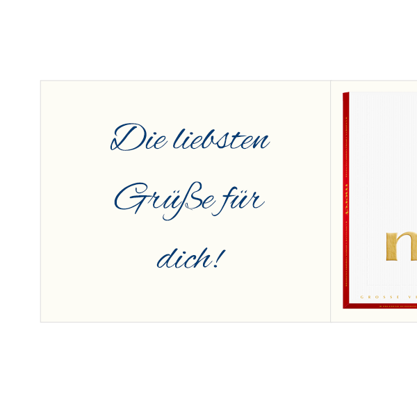 floraprima Persönliche Grußkarte mit Merci: Alles Liebe (250 g)