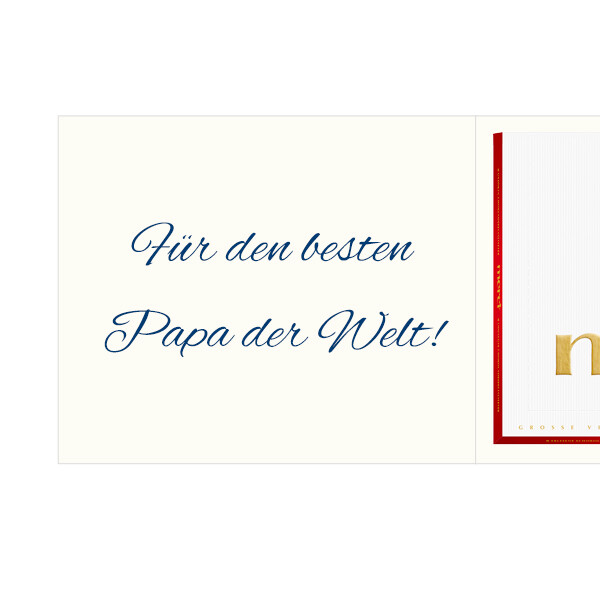 floraprima Persönliche Grußkarte mit Merci: Wunderbarer Papa (250 g)
