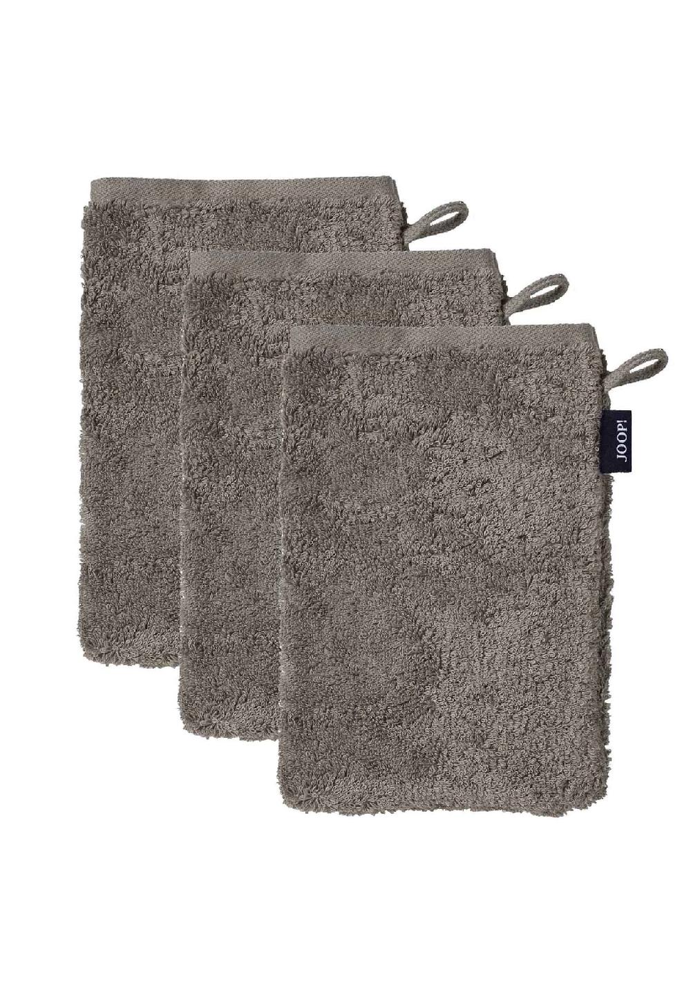 JOOP Waschlappen 3er Pack - Waschhandschuh Doubleface 16x22cm Walkfrottier Super Rabatt