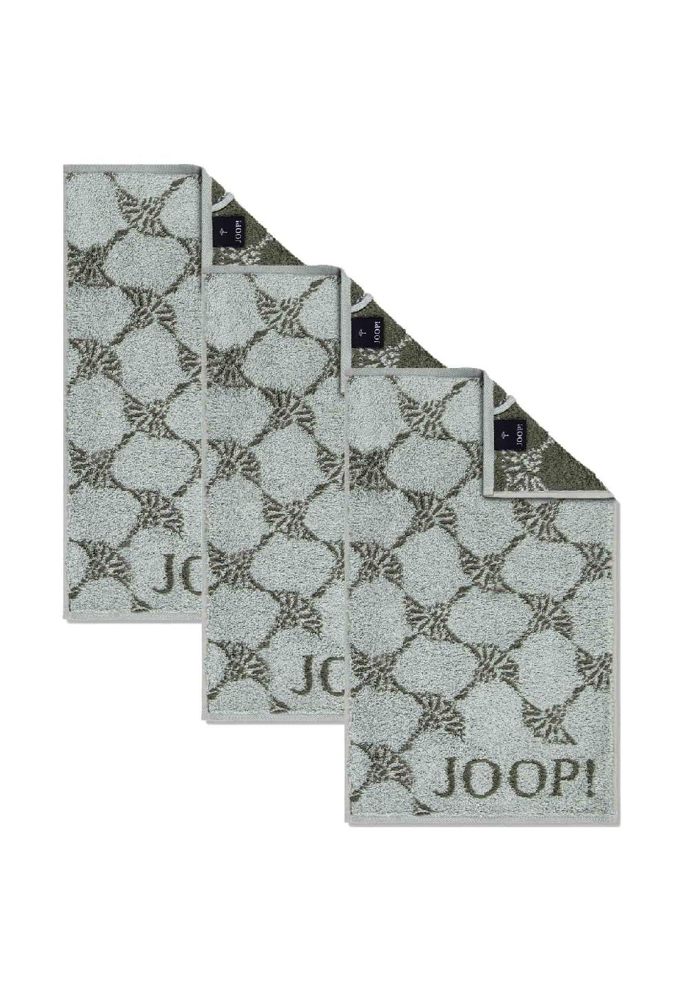 JOOP Gästetuch Classic Frottierkollektion 3er Pack - 30x50 cm Walkfrottier Begrenzt auf 3 Tage