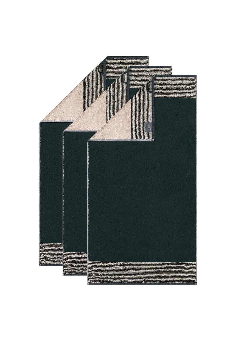 Cawö Handtuch 3er Pack - Luxury Home C Two Tone 50x100 cm Walkfrottier