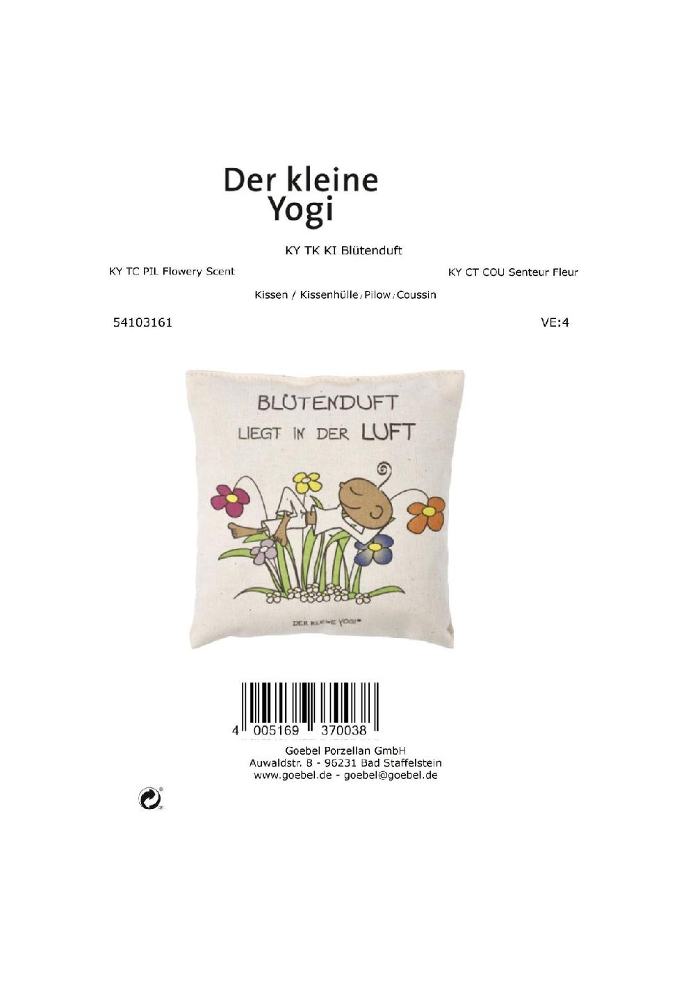 Goebel Bio-Kräuterkissen Der kleine Yogi - Blütenduft liegt in der Luft KY Bio-Kissen Begrenztes Angebot