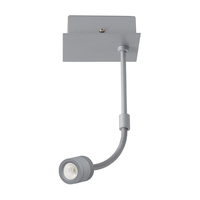 light Produkt: LUX LED-Leuchte 1 5W kaltweiss bewegl. Arm alugrau [A.L.S. GmbH] Großer Ausverkauf
